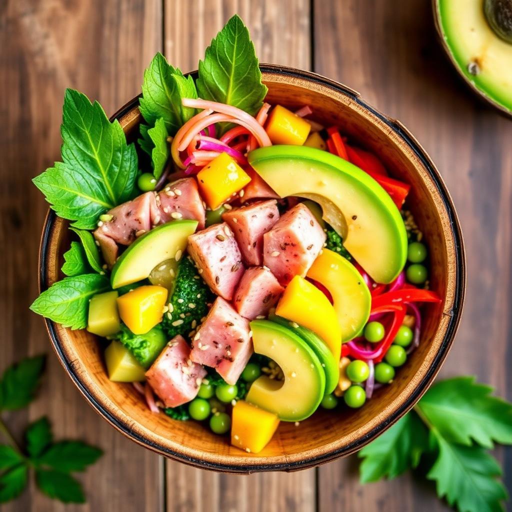 Tropical poke bowl